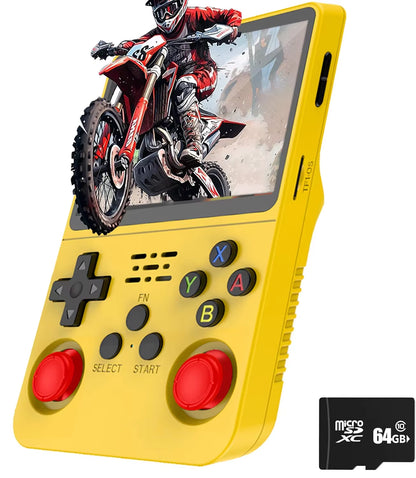 R36S Retro Game Console Handheld Video Arkos 2.0 System 3.5 Inch Single Card Portable Pocket Video Player 64GB 128GB 20000 Games